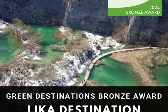 The Green Destinations certificate was presented to the Lika destination