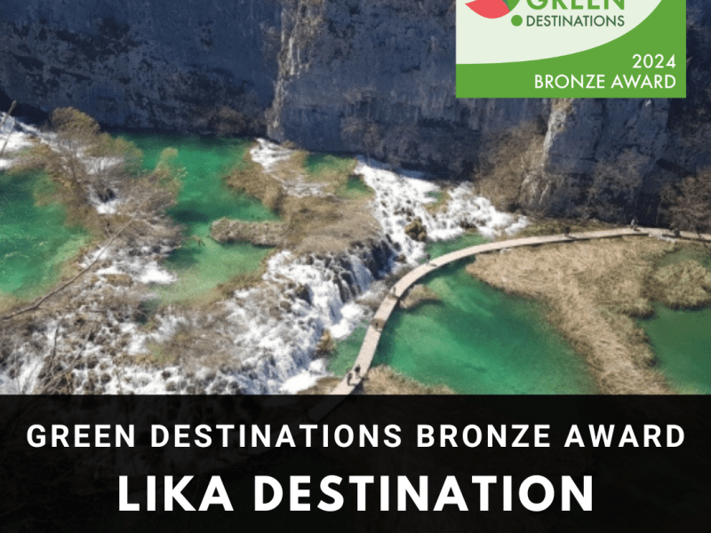 The Green Destinations certificate was presented to the Lika destination