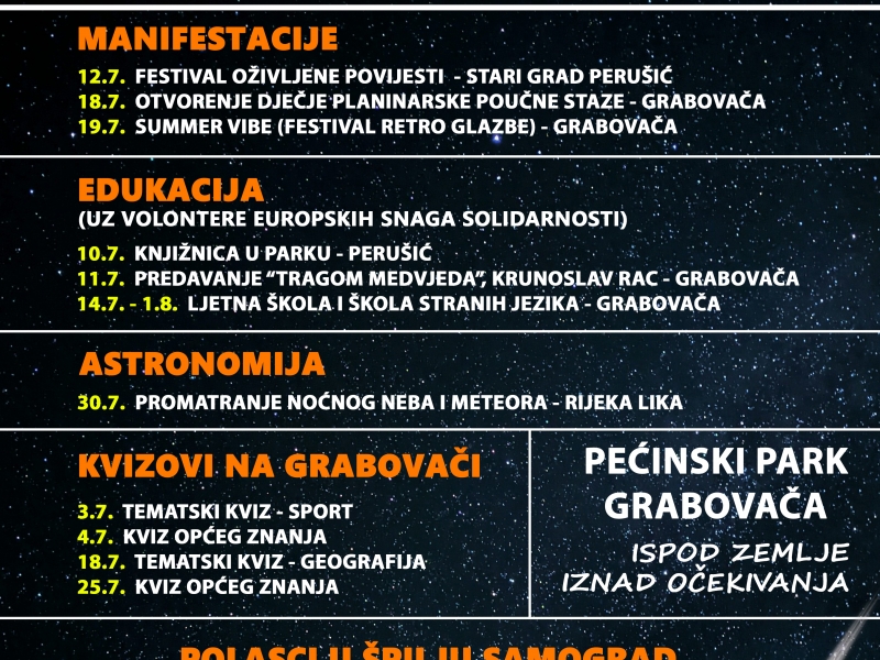 Srpanj u znaku prirode, znanja i zabave – bogat program na Grabovači