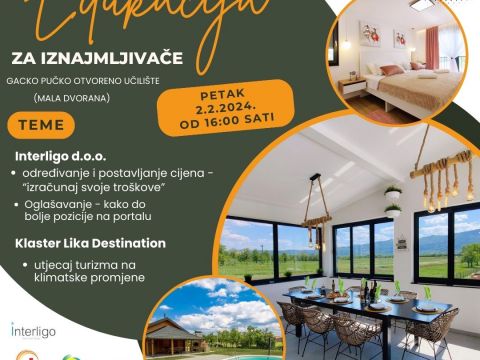 Lika destination - POZIV: Radionica za iznajmljivače