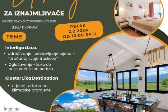 POZIV: Radionica za iznajmljivače