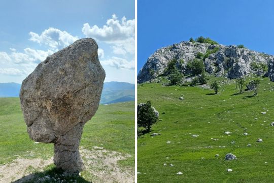Znate da na hrvatskoj planini postoji kamen u obliku svemirca? Cijela je prekrivena neobičnim kamenim oblicima, a put do vrha ugodan je i travnat